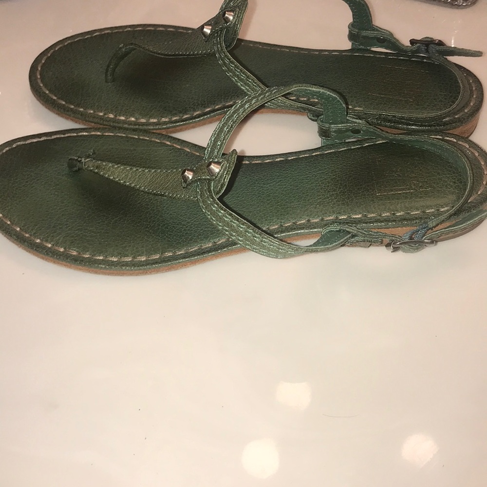 Frye Green Leather Sandals - Picture 3 of 6